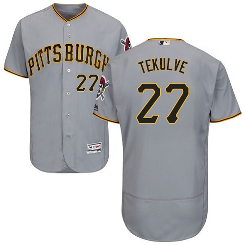 Pirates #27 Kent Tekulve Grey Flexbase Authentic Collection Stitched MLB Jersey